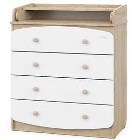 Детский комод Indigo Classic 800/4 c откидным пеленальным столиком, МДФ, ЛДСП