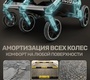 Прогулочная коляска для двойни Bubago DUO X автоматич сложение