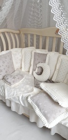 Набор в круглую кроватку Ecoline ПЛЮШ 15 предметов 