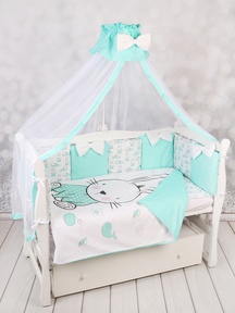 Комплект в кроватку AmaroBaby ЗАЙЧИК Premium (18 предметов) 