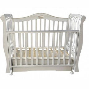 Детская кровать Антел Луиза33 (Luiza 33) с фигурными спинками и декоративной резьбой 