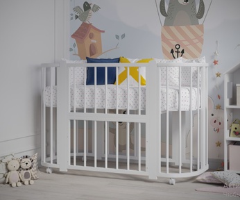 Кровать Incanto Nuvola LUX 6 в 1 с маятником