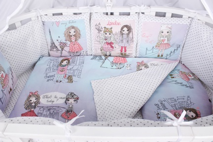 Комплект в кроватку Premium AmaroBaby LITTLE CRYSTAL (19 предметов) 