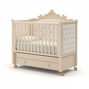 Детская кровать Gandylyan Лиона (продольный маятник, колеса)