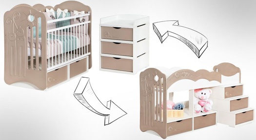 Кровать-трансформер Островок Уюта Эльф Ля-мур