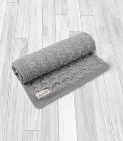 Детский вязаный плед Amarobaby Pure Love Косичка