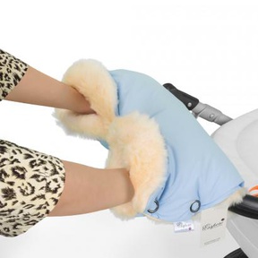 Муфта для рук на коляску Esspero Diaz Lux (натуральная шерсть) 