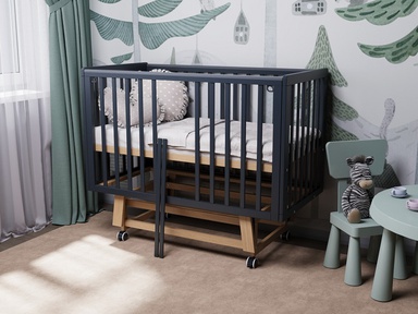 Детская кровать Incanto ANNIKEN exclusive (автостенка, съемные рейки, колеса)