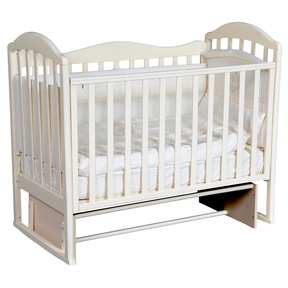 Детская кровать Кедр Emily 6 с маятником и колесами 