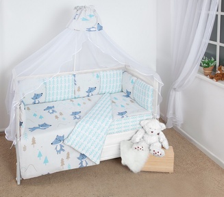 Комплект в кроватку AmaroBaby 15 предметов (3+12 подушек-бортиков) 