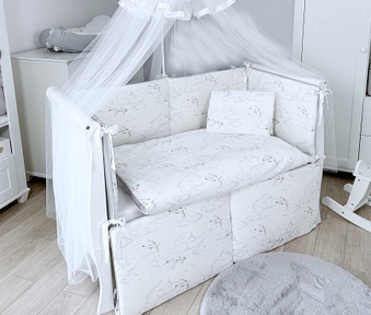 Комплект белья в кроватку Lepre Swan New 6 предметов