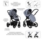 Детская коляска Bebetto Flavio PRO 3 в 1 (100% эко кожа) 