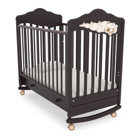 Детская кровать Angela Bella Изабель колесо-качалка с ящиком 