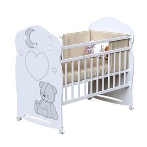 Кровать детская ВДК BEAR and MOON (колесо качалка)