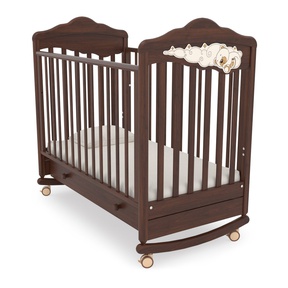 Детская кровать Angela Bella Изабель колесо-качалка с ящиком 