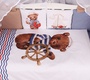 Комплект в кроватку AmaroBaby LUX КАПИТАН 18 предметов (в подарочной коробке) 