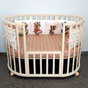 Кровать Mika Bonni 8 в 1 (массив бука) с маятником 