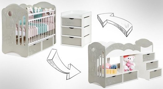 Кровать-трансформер Островок Уюта Эльф Космос