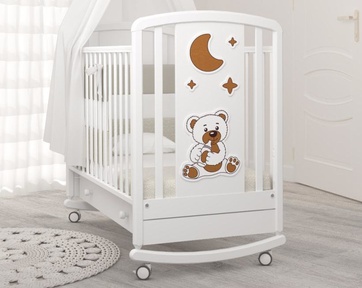 Детская кровать Angela Bella Жаклин колесо-качалка с ящиком