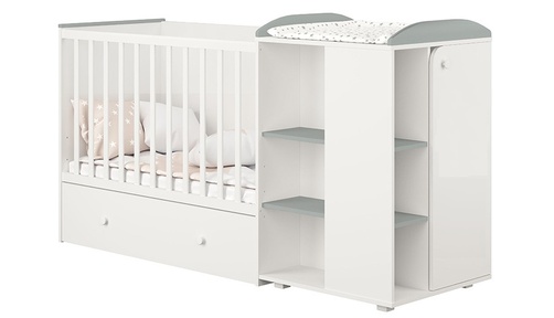 Кровать-трансформер детская Polini kids Ameli 800, с комодом