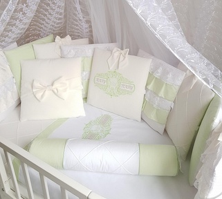 Бортики в кроватку Ecoline ЖЕМЧУЖИНА (10 предметов) 