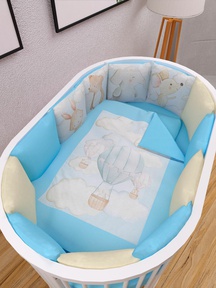 Комплект в кроватку Amarobaby 17 предметов (5+12 подушек-бортиков) 