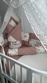 Набор в круглую и овальную кроватку Ecoline Emely (19 предм.)