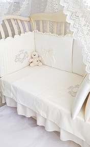 Набор в кроватку для новорожденных Ecoline Madrid light