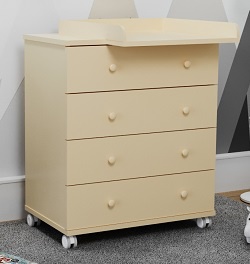 Комод Mika Eva 800/4 со съемным пеленальным столиком