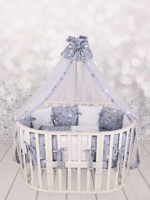 Комплект в кроватку 18 предметов AmaroBaby  EXCLUSIVE Soft Collection (с балдахином) 