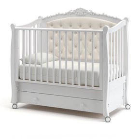 Детская кровать Гандылян Жанетт (колеса, продольный маятник)