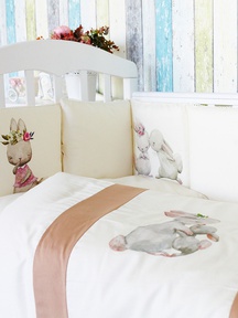 Комплект в кроватку Топотушки Зайка-Акварель (5 предметов) 