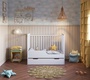 Кровать Polini kids Simple 310-03 (на ножках, выкатной ящик, доп бортик)