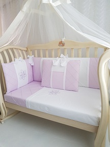 Набор в кроватку Ecoline Odelis с прямоугольными бортиками
