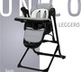 Стул для кормления Nuovita Unico Leggero Nero с функцией качания 