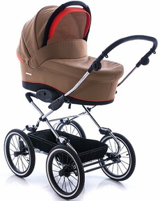 Детская коляска-люлька Navington Caravel (колеса 14 диаметра) с поворотными колесами 