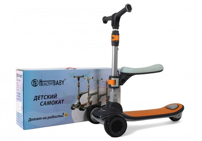 Детский самокат-беговел Rivertoys HB-009 с музыкой и светом