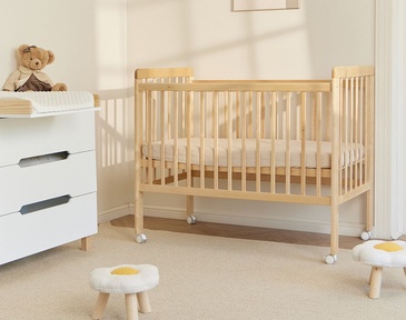 Кровать Happy Baby MIRRA LIGHT c матрасом и простыней