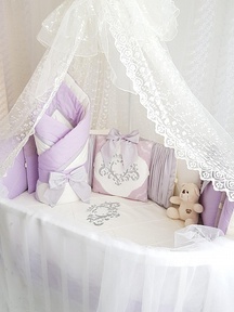 Универсальный комплект в кроватку Ecoline STELLA с выписным конвертом 