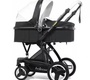 Коляска трансформер с автокреслом Belecoo X6 3 в 1 (BLACK-WHITE) Эко-кожа