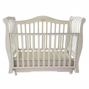 Детская кровать Антел Луиза33 (Luiza 33) с фигурными спинками и декоративной резьбой 