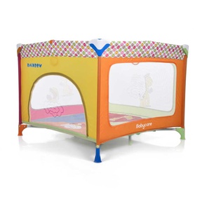 Детский манеж BabyCare Rainbow с кольцами и лазом