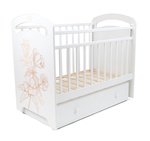 Кровать Sweet Baby Rosa маятник с ящиком 