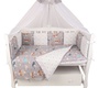 Комплект AmaroBaby Premium в кроватку 18 предметов (6+12 подушек-бортиков) разные расцветки