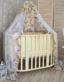 Круглая-овальная кроватка Malika MIO 6 в 1