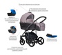 Коляска Bebetto Bresso (экокожа+ткань) 2 в 1 