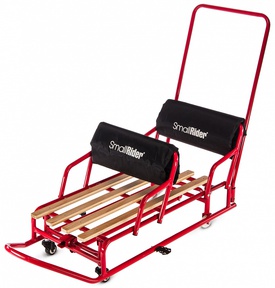 Санки для двойни с колесиками (паровозиком) Small Rider Snow Twins с ручкой 