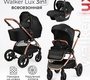 Детская коляска Tomix Walker LUX 3в1 (надувные колеса) 