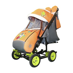 Санки-коляска Galaxy Snow City 3-2 с надувными колесами 