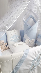 Набор в кроватку Ecoline ЖЕМЧУЖИНА (20 предметов) с конвертом